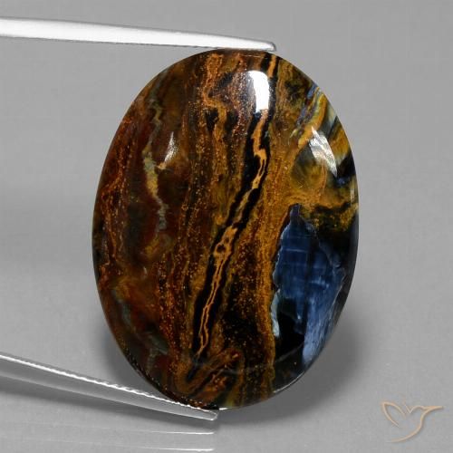 19.63ct Natural Multicolor Pietersite, Oval, Opaque