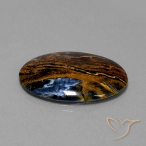 19.63 ct Multicolor Pietersite Stone, Natural Pietersite in Oval Cabochon Shape for Sale