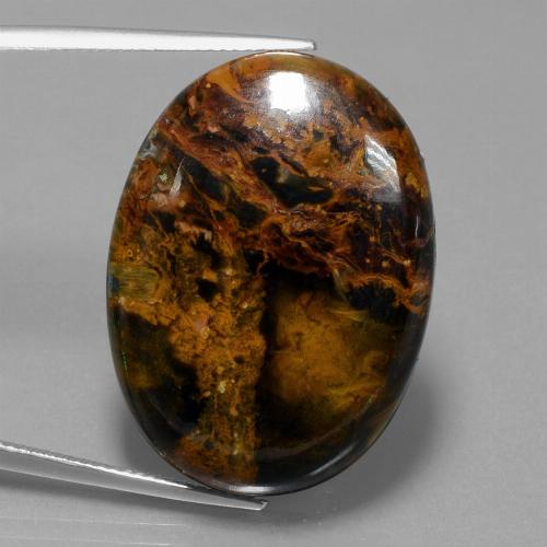 Многоцветный Петерсит Камень - 35.7ct Овал Кабошон (ID: 447884)