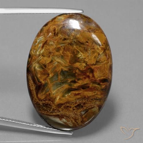 28.44ct Natural Multicolor Pietersite, Oval, Opaque