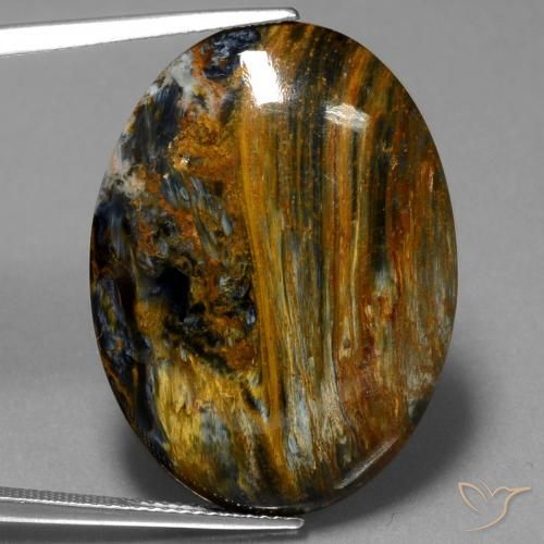 24.82ct Natural Multicolor Pietersite, Oval, Opaque