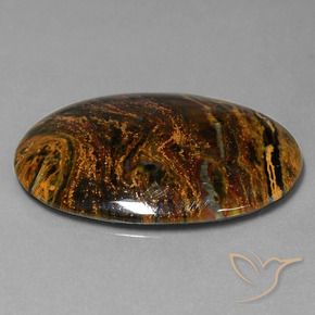 21.92 ct Multicolor Pietersite Stone, Natural Pietersite in Oval Cabochon Shape for Sale