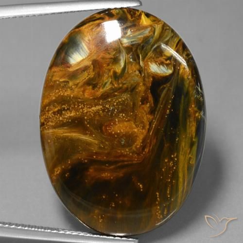 28.36ct Natural Multicolor Pietersite, Oval, Opaque