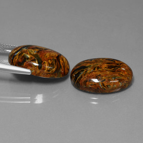 Pietersite Gemstones in 20 x 15 mm (calibrated) Size for Sale, Pietersite Stones in Multicolor Color