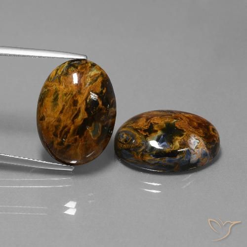 28.36 ct Oval Pietersite, 19.9 x 14.9 mm From Namibia, Photo A