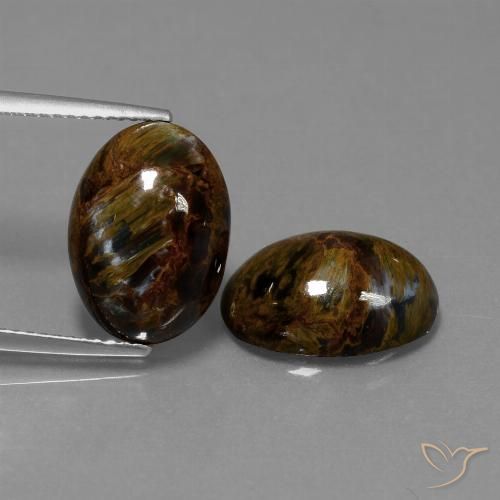 10.01ctw Natural Multicolor Pietersite, Oval, Opaque