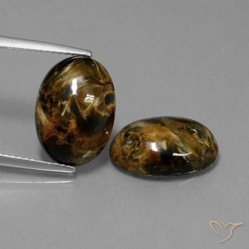 9.17 ct Oval Pietersite, 14.1 x 10.2 mm From Namibia, Photo A