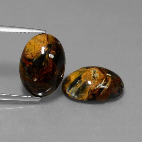 Multicolor Pietersite Gem - 4.6ct Oval Cabochon (ID: 447992)