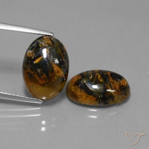 9.39 ct Oval Pietersite, 14 x 10.1 mm From Namibia, Photo A
