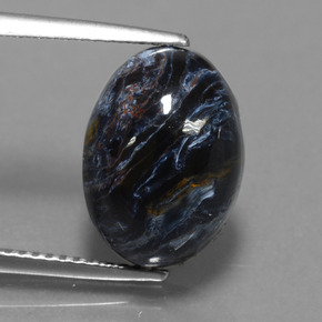 6.21 ct Multicolor Pietersite Gemstone, Pietersite Gem in Oval Cabochon Shape for Sale.