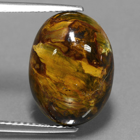 7.62 ct Multicolor Pietersite Gemstone, Pietersite Gem in Oval Cabochon Shape for Sale.