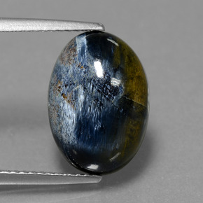 5.27 ct Multicolor Pietersite Gemstone, Pietersite Gem in Oval Cabochon Shape for Sale.