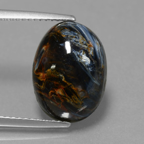 6.33 ct Multicolor Pietersite Gemstone, Pietersite Gem in Oval Cabochon Shape for Sale.
