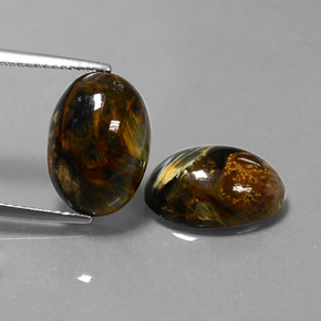 Multicolor Pietersite Gem - 5ct Oval Cabochon (ID: 448180)