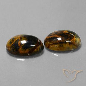 10.09 ctw Multicolor Pietersite Stones, Natural Pietersite in Oval Cabochon Shape for Sale