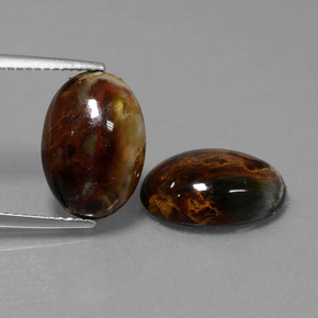 Multicolor Pietersite Gem - 4.4ct Oval Cabochon (ID: 448204)
