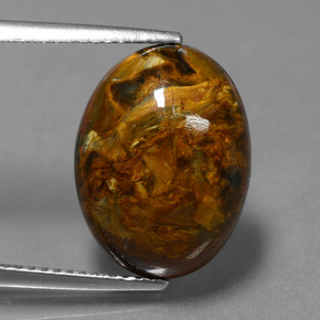 7.19 ct Multicolor Pietersite Gemstone, Pietersite Gem in Oval Cabochon Shape for Sale.