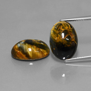 Multicolor Pietersite Gem - 5.1ct Oval Cabochon (ID: 448249)