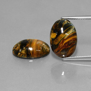 8.94 ct Multicolor Pietersite Gemstone, Pietersite Gem in Oval Cabochon Shape for Sale.
