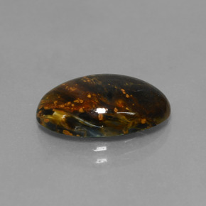 3.83 ct Multicolor Pietersite Stone, Natural Pietersite in Oval Cabochon Shape for Sale