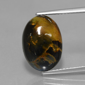 4.99 ct Multicolor Pietersite Gemstone, Pietersite Gem in Oval Cabochon Shape for Sale.