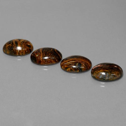 Многоцветный Петерсит Камень - 3.9ct Овал Кабошон (ID: 448305)