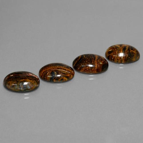 Pietersite Gemstones in 14 x 10 mm (calibrated) Size for Sale, Pietersite Stones in Multicolor Color
