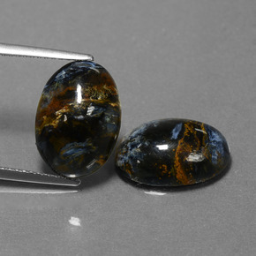 8.81 ct Multicolor Pietersite Gemstone, Pietersite Gem in Oval Cabochon Shape for Sale.