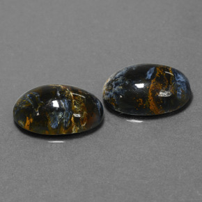 8.81 ct Multicolor Pietersite Stone, Natural Pietersite in Oval Cabochon Shape for Sale