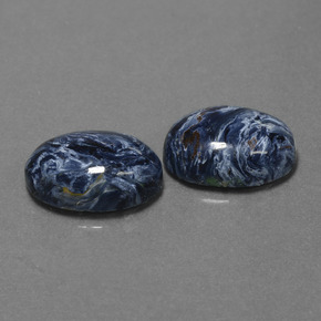 9.79 ctw Multicolor Pietersite Stones, Natural Pietersite in Oval Cabochon Shape for Sale