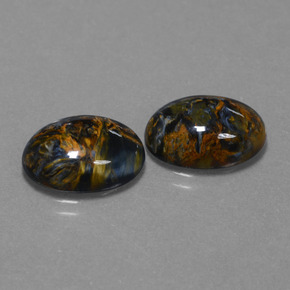 9.26 ctw Multicolor Pietersite Stones, Natural Pietersite in Oval Cabochon Shape for Sale