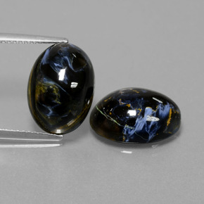 11.20 ctw Multicolor Pietersite Gemstones, Pietersite Gems in Oval Cabochon Shape for Sale.