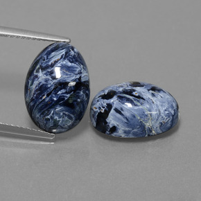 10.91 ctw Multicolor Pietersite Gemstones, Pietersite Gems in Oval Cabochon Shape for Sale.