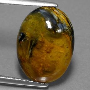 5.93 ct Multicolor Pietersite Gemstone, Pietersite Gem in Oval Cabochon Shape for Sale.