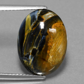 6.41 ct Multicolor Pietersite Gemstone, Pietersite Gem in Oval Cabochon Shape for Sale.