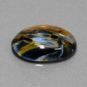 6.41 ct Multicolor Pietersite Stone, Natural Pietersite in Oval Cabochon Shape for Sale