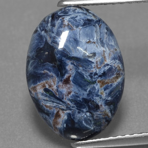 3.89 ct Multicolor Pietersite Gemstone, Pietersite Gem in Oval Cabochon Shape for Sale.