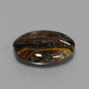 3.16 ct Multicolor Pietersite Stone, Natural Pietersite in Oval Cabochon Shape for Sale