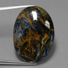 27.94 ct Multicolor Pietersite Gemstone, Pietersite Gem in Oval Cabochon Shape for Sale.