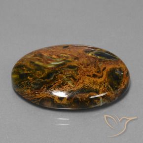 34.22 ct Multicolor Pietersite Stone, Natural Pietersite in Oval Cabochon Shape for Sale