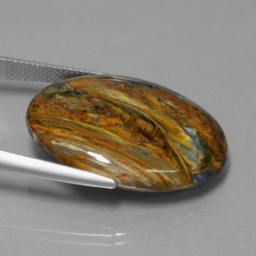 Pietersite Gemstone in 29.8 x 22 mm Size for Sale, Pietersite Stone in Multicolor Color