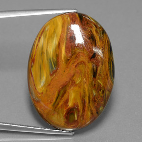 Multicolor Pietersite Gem - 36.7ct Oval Cabochon (ID: 456610)
