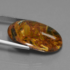 Pietersite Gemstone in 30.2 x 21.8 mm Size for Sale, Pietersite Stone in Multicolor Color