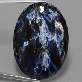 27.49 ct Multicolor Pietersite Gemstone, Pietersite Gem in Oval Cabochon Shape for Sale.