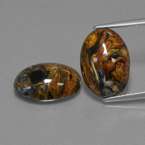 8.61 ct Multicolor Pietersite Gemstone, Pietersite Gem in Oval Cabochon Shape for Sale.