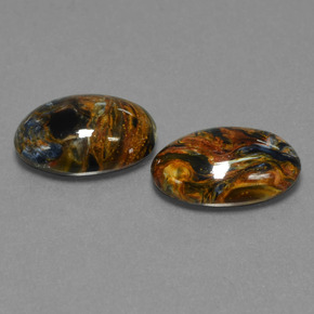 8.61 ct Multicolor Pietersite Stone, Natural Pietersite in Oval Cabochon Shape for Sale