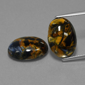 9.59 ct Multicolor Pietersite Gemstone, Pietersite Gem in Oval Cabochon Shape for Sale.
