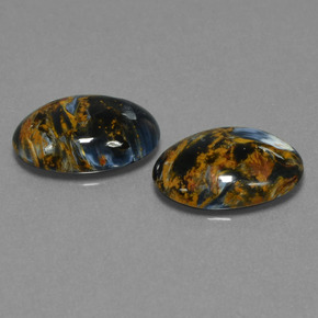 7.42 ct Multicolor Pietersite Stone, Natural Pietersite in Oval Cabochon Shape for Sale