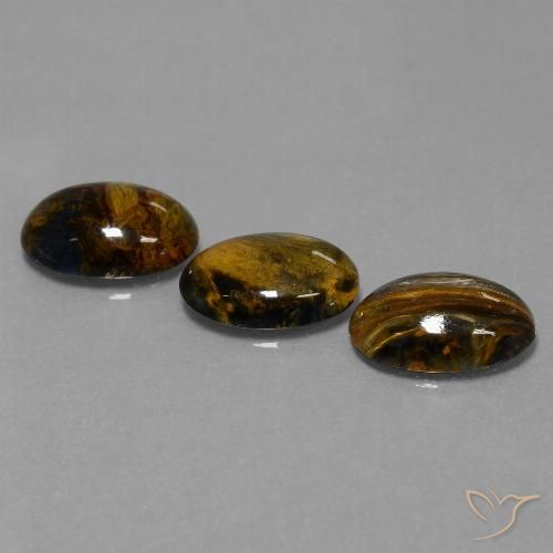 12.7 ct Oval Pietersite, 13.9 x 10 mm From Namibia, Photo A