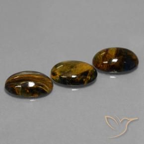 12.70 ctw Multicolor Pietersite Stones, Natural Pietersite in Oval Cabochon Shape for Sale
